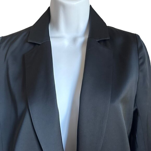 NWOT Chelsea28 Double Breasted Satin Blazer in Black - Size XS - Picture 4 of 11